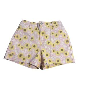 Levi's Pink Floral High Waist Women's Shorts